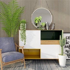 北欧 休闲椅 边柜 仙人掌 装饰品 摆件