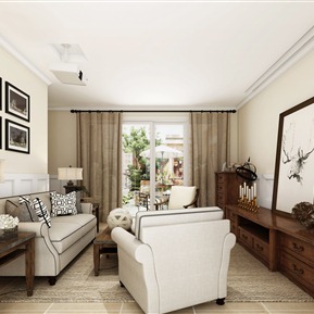 美式 客厅 没事休闲室