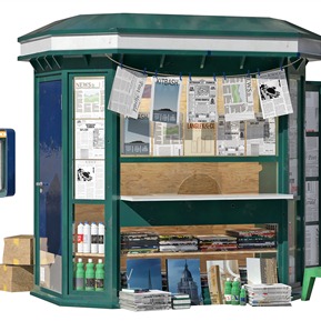 工业LOFT 售货亭 报刊亭售货亭电话机