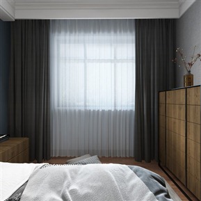 现代 卧室 次卧书房 全景