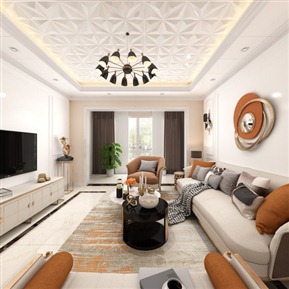 轻奢 客餐厅 法狮龙客餐厅全景