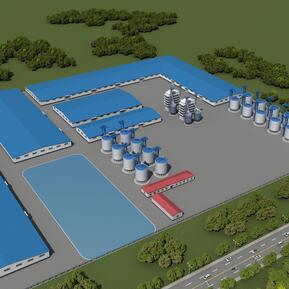 现代 厂房 粮食仓储