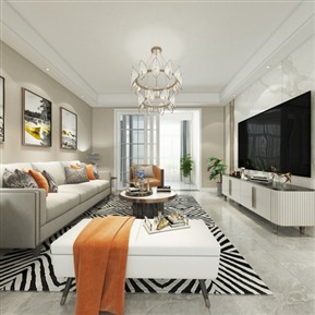 轻奢 客餐厅 客餐厅全景