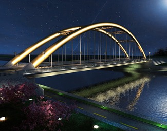 现代跨水桥