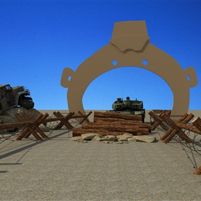 现代 坦克 战区一角