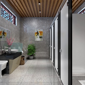 新中式 卫生间 公共卫生间