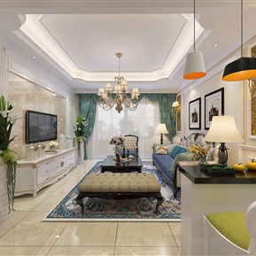 简欧 客厅 客餐厅