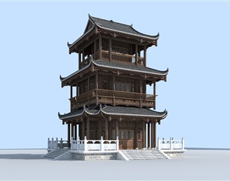 中式 古建 阁楼