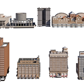 现代 建筑 美国城市建筑楼房