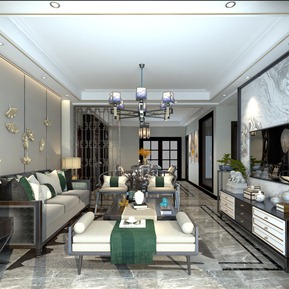 新中式 客餐厅 客厅