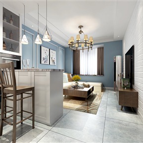 美式 客厅 客餐厅
