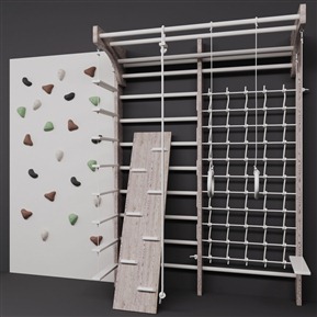 现代 攀岩墙 家用儿童墙梯攀岩墙