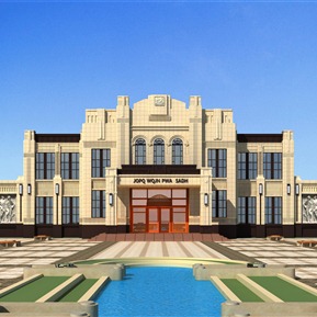 欧式 酒店建筑 会所健身房酒店