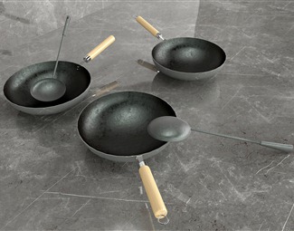 现代 锅 铁锅厨房用品