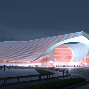 现代 体育馆建筑 室外