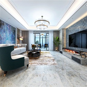 轻奢 客餐厅 客餐厅全景