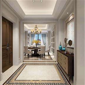 简欧 餐厅 客厅沙发餐厅餐桌装饰柜组合