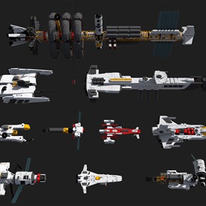 后现代 飞船 未来科幻宇宙飞船