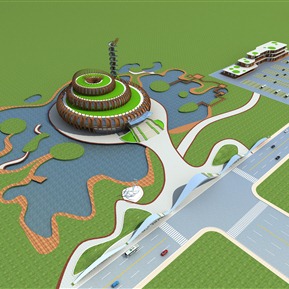 现代 公园 生态建筑生态园湿地公园