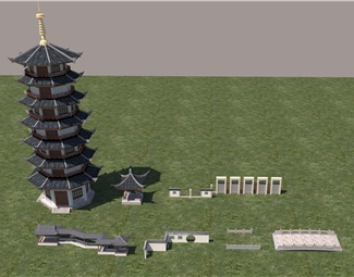中式 塔 小塔