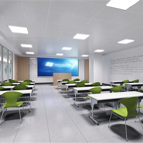 现代 教室 教室图书馆书架摆件