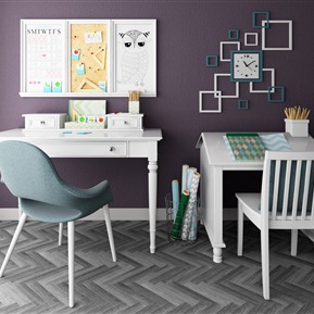 简欧 书桌椅 书桌组合