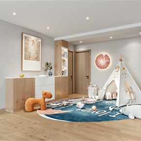 现代 娱乐室 二楼儿童休息区