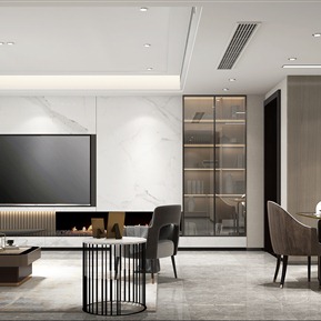 现代 客餐厅 客厅餐厅