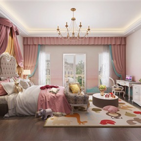 欧式 儿童房 女孩房