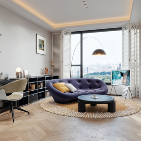 现代 起居室 书房起居室