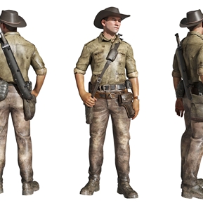 现代 男人 人物西部牛仔