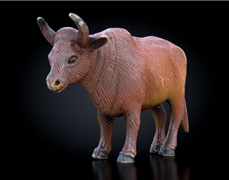 现代石膏雕刻牛