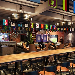 工业LOFT 娱乐室 足球主题轰趴