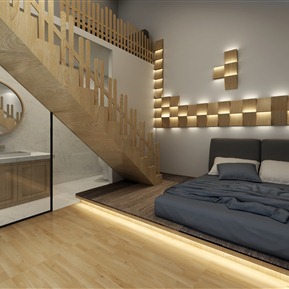 现代 卧室 餐饮 大厅 客房