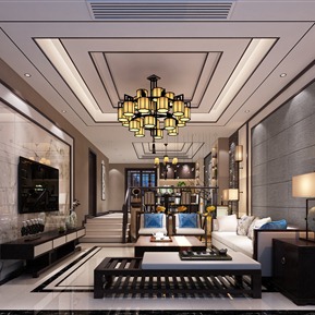 新中式 客餐厅 客厅