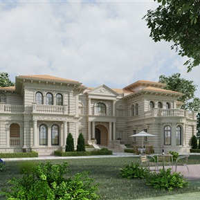 欧式 独栋别墅 别墅外观