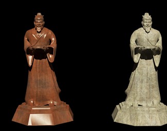 中式儒家石像