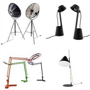 工业LOFT 落地灯 落地灯台灯组合