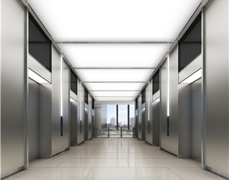 现代办公室电梯厅