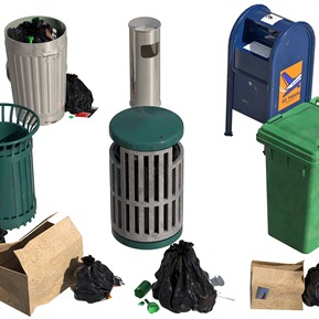 现代 垃圾桶 垃圾桶垃圾袋