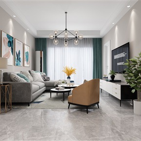 现代 客厅 客餐厅