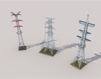 现代高压电线塔