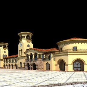 欧式 办公楼 西班牙商业