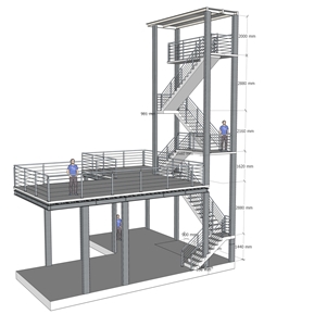 现代 楼梯 钢架结构