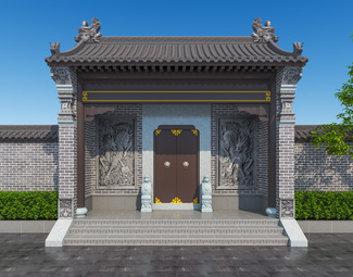 中式 大门