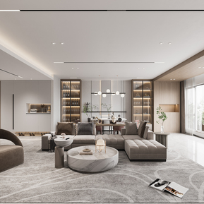 现代 客餐厅 客厅