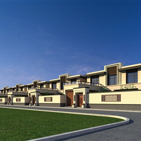 新中式 联排别墅 别墅联排