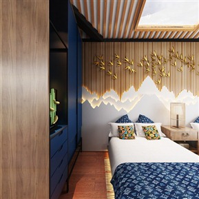 民族风 客房 工装民宿酒店全景