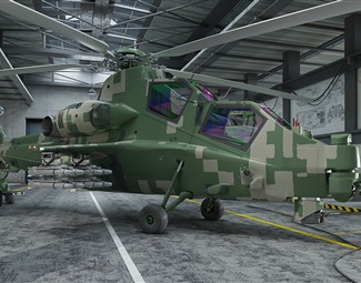 现代导弹防空直升机