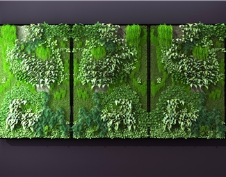 现代绿植围墙